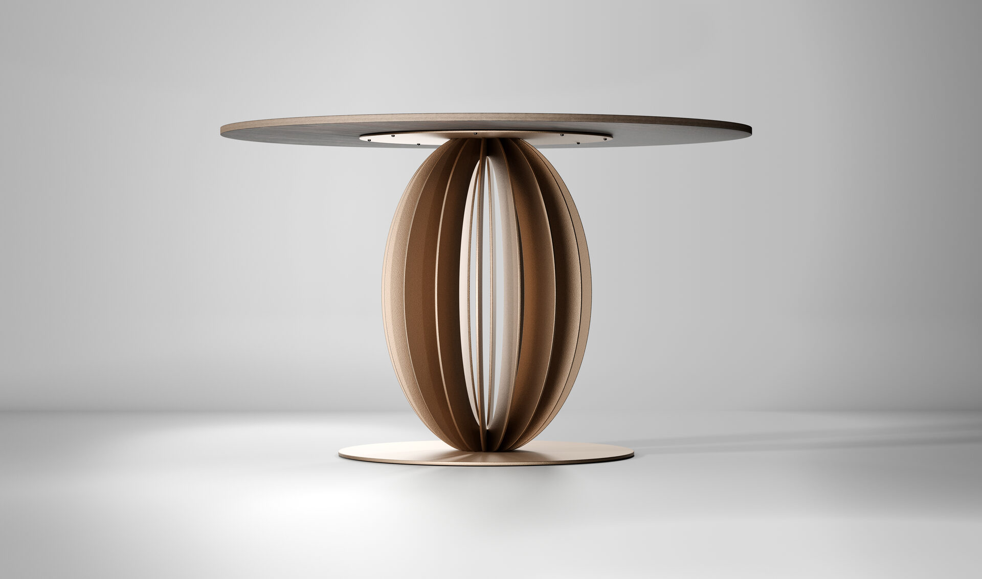 Metal table in author's style